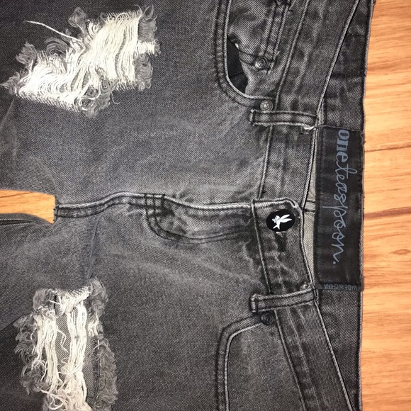 Black ONE TEASPOON trashed freebird jeans - Picture 4 of 7